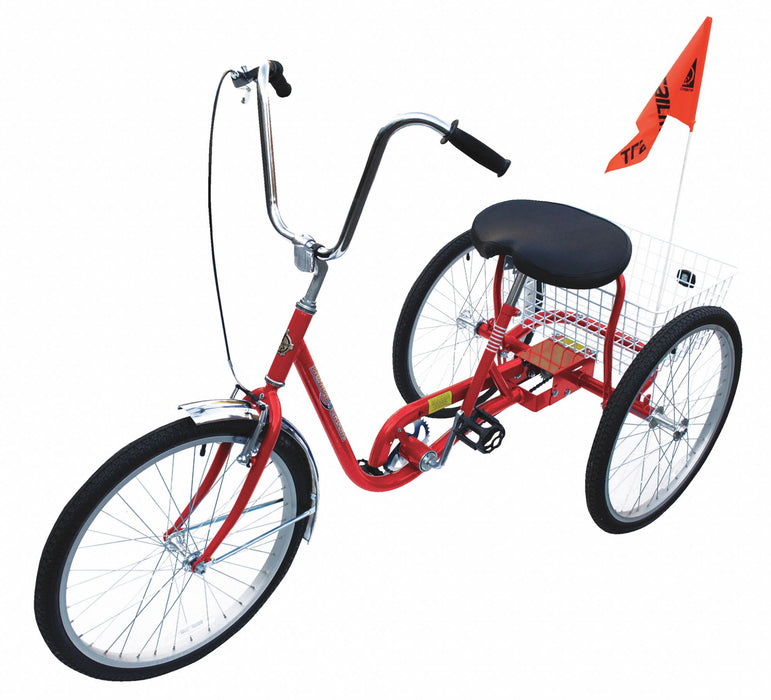 Tricycle 24 Wheel Red 250 lb Cap.