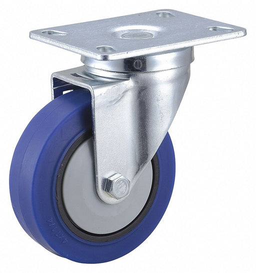 Plate Caster Swivel Rubber 5 3/16 H