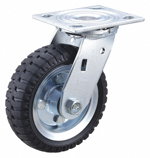 Plate Caster Swivel Rubber 7 1/4 H