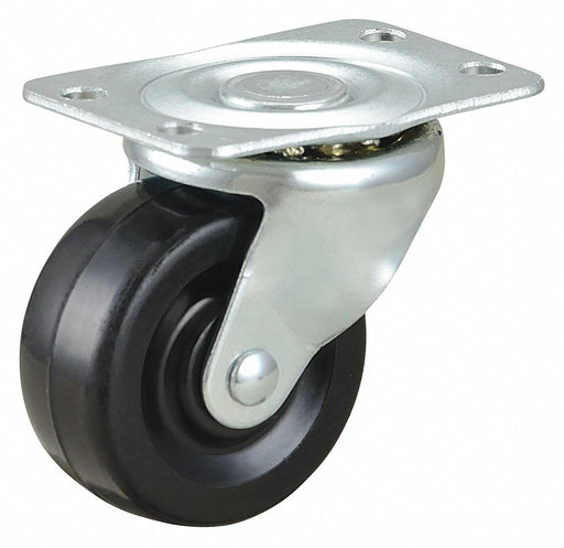 Plate Caster Swivel Rubber 2 1/2 H