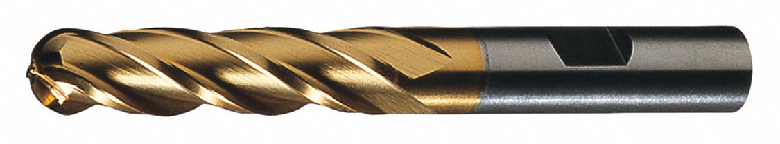 Ball End Mill Single End 5/8 HSS