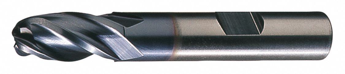 Ball End Mill Single End 5/8 HSS