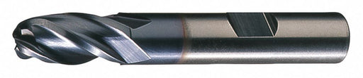 Ball End Mill Single End 1/2 HSS