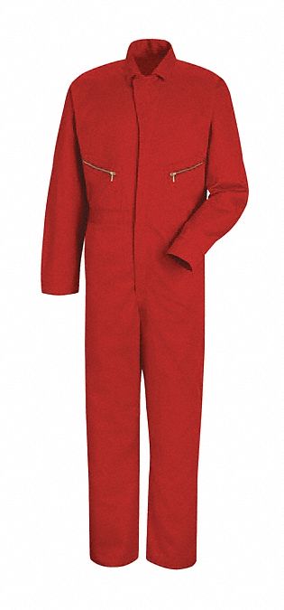 Mns Ls Cotton Coverall-Red