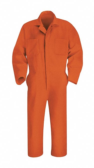 Mns Ls Orange Action Back Coverall