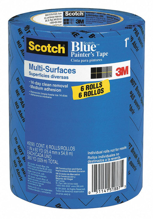 Painters Masking Tape 1 in Blue PK6