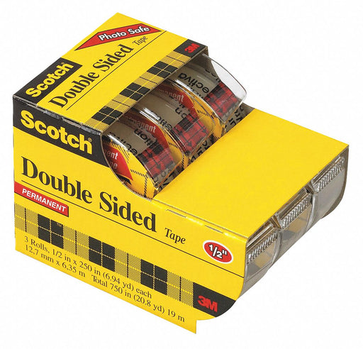 Double Sided Tape 1/2 x 250 in PK3