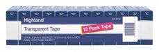 Transparent Tape 0.75in W x 28yd L PK12
