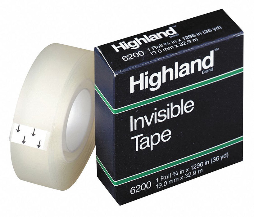 Invisible Tape Mending 0.75 in Wx36 yd L