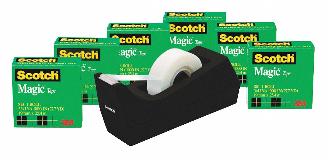 Office Tape w Dspnsr 83.3 ft 3/4 in PK6