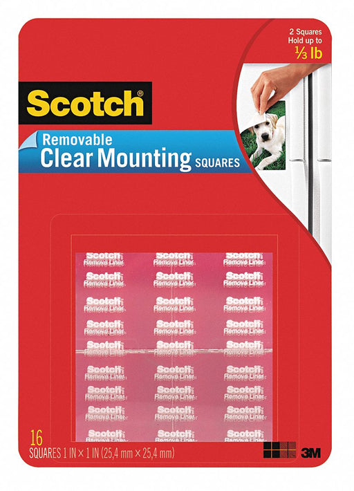 Removable Clear Mounting Squares PK35