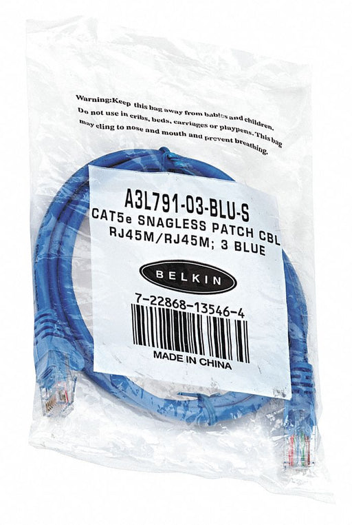 Patch Cables CAT5e 3 ft Blue