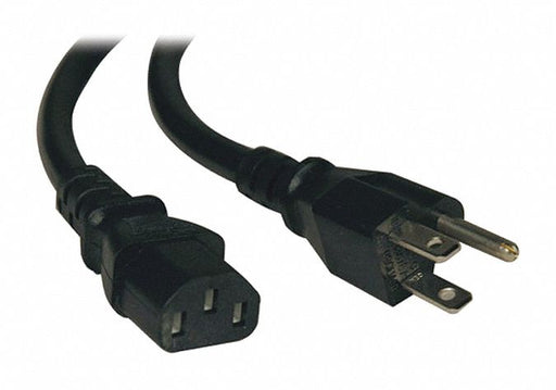 Power Cord 5-15P to C13 10A 18AWG 1ft