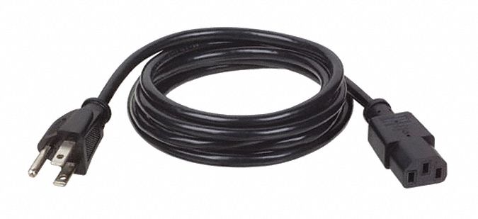 Power Cord 5-15P to C13 10A 18AWG 10ft