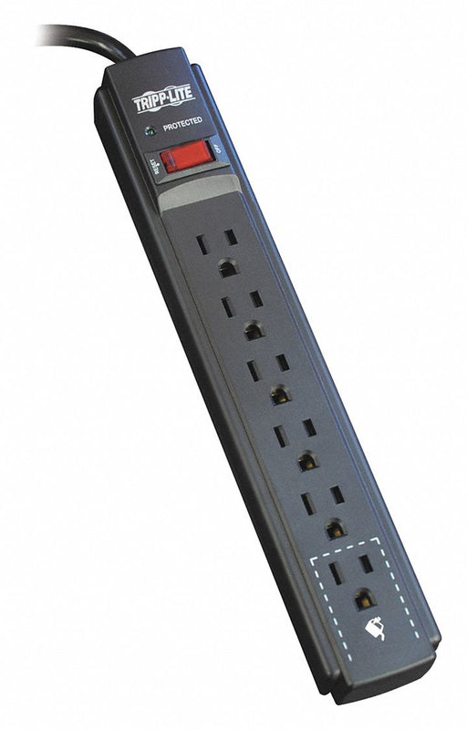 Surge 6 Outlet 15ft cord 790J Black