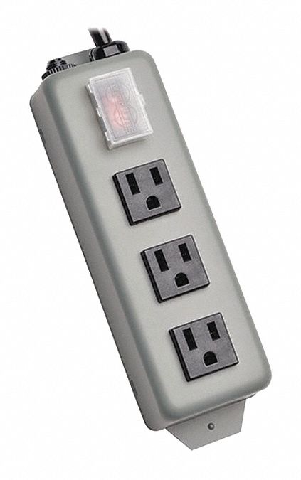 Power Strip 3 Outlet Industrial 6ft cord