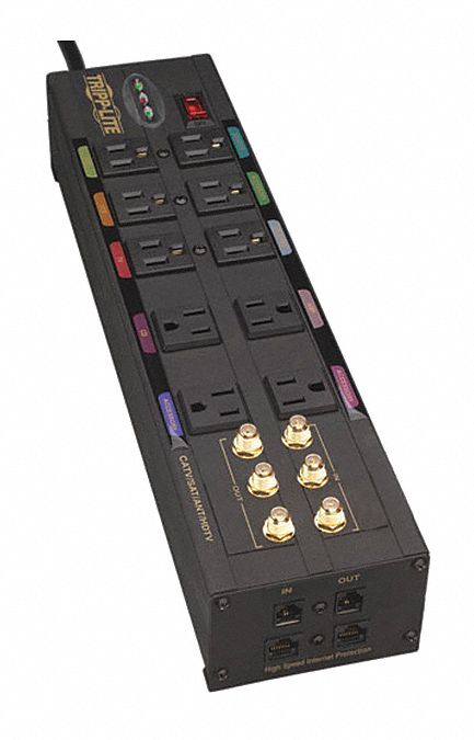 OutletStrip Black 14-1/4in 10Outlets