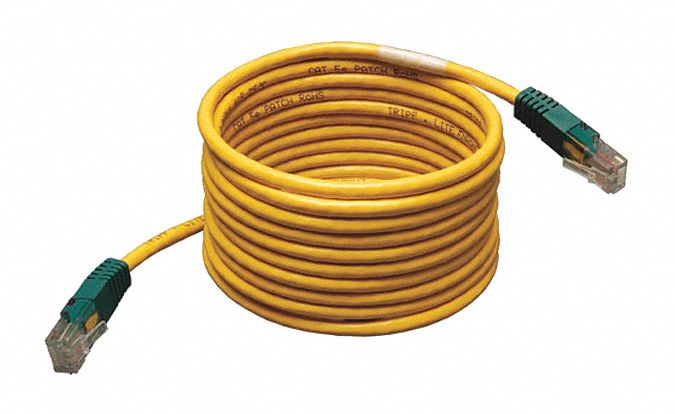 Cat5e Cable Cross-over Yellow 25ft