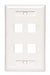 Keystone Face Plate 4-Port Quad Outlet