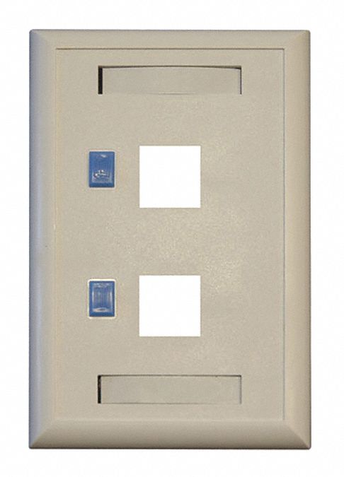Keystone Face Plate 2-Port Dual Outlet