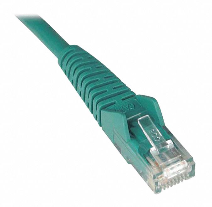 Cat6 Cable Snagless Molded M/M Green 2ft