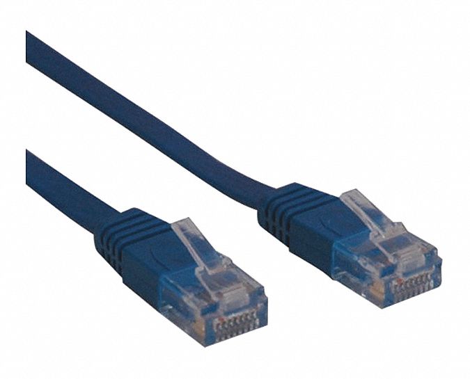 Cat6 Cable Molded Flat Patch Blue 25ft