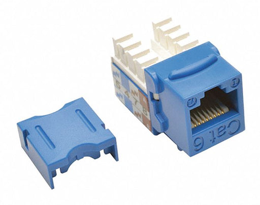 Keystone Jack Cat6/Cat5e 110 Punch Blue