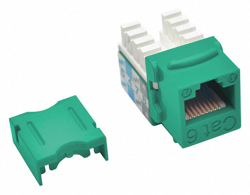 Keystone Jack Cat6/Cat5e 110 Punch Green