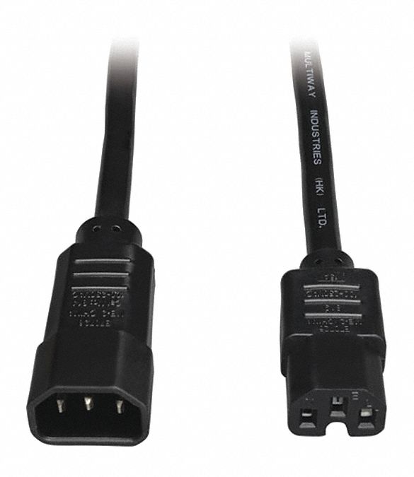 Power Cord HD C14 to C15 15A 14AWG 6ft