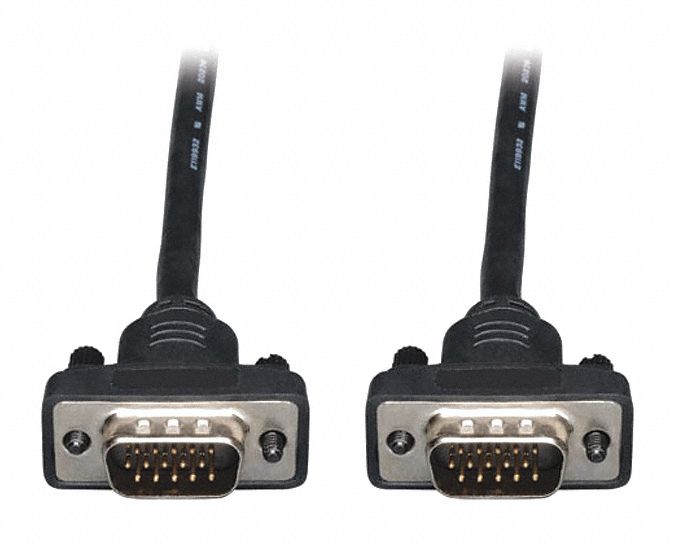 Coax Cable VGA HD15 Low Profile RGB 3ft