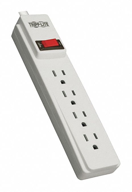 Power Strip 4-Outlet ABS Fire 10ft cord