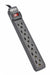 Power Strip 6-Outlet Black 6ft cord