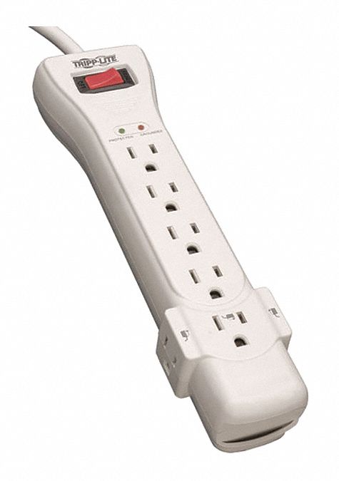 Surge 7 Outlet 7ft cord 2160J White