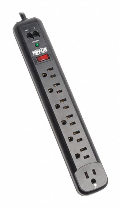 Surge 7 Out 6ft cord 1080J Modem Black
