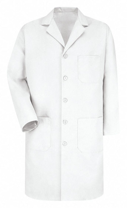 Lab Coat S White Cotton Poplin/Polyester