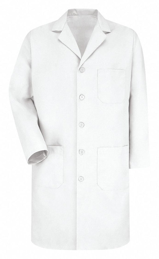 Lab Coat S White Cotton Poplin/Polyester
