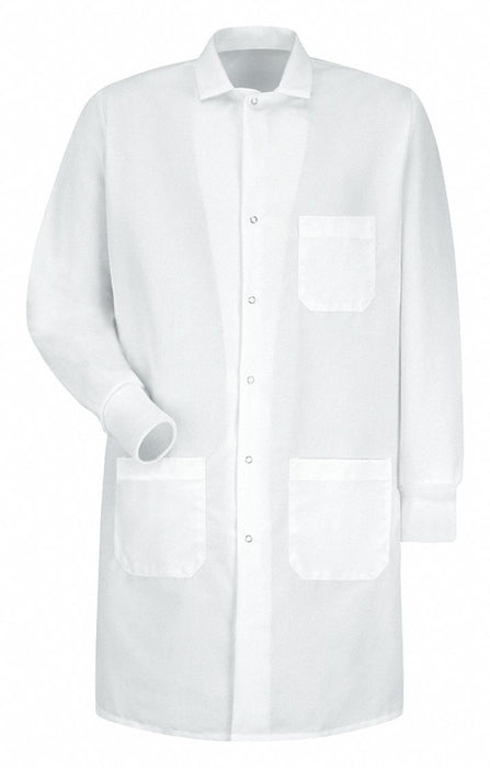 Lab Coat S White Cotton Poplin/Polyester