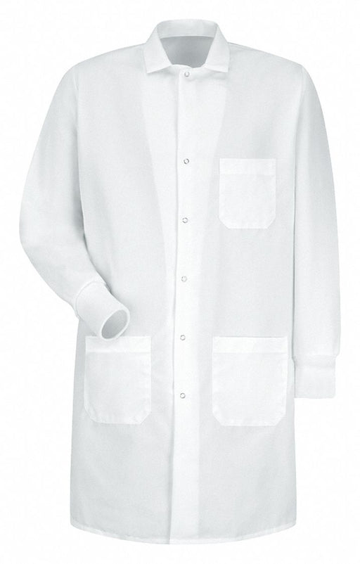 Lab Coat S White Cotton Poplin/Polyester