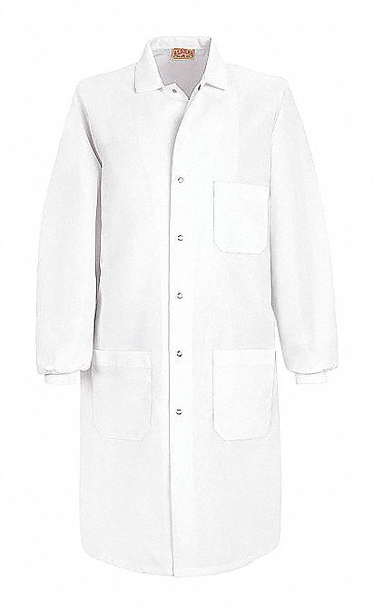 Lab Coat XL White Cotton/Poly