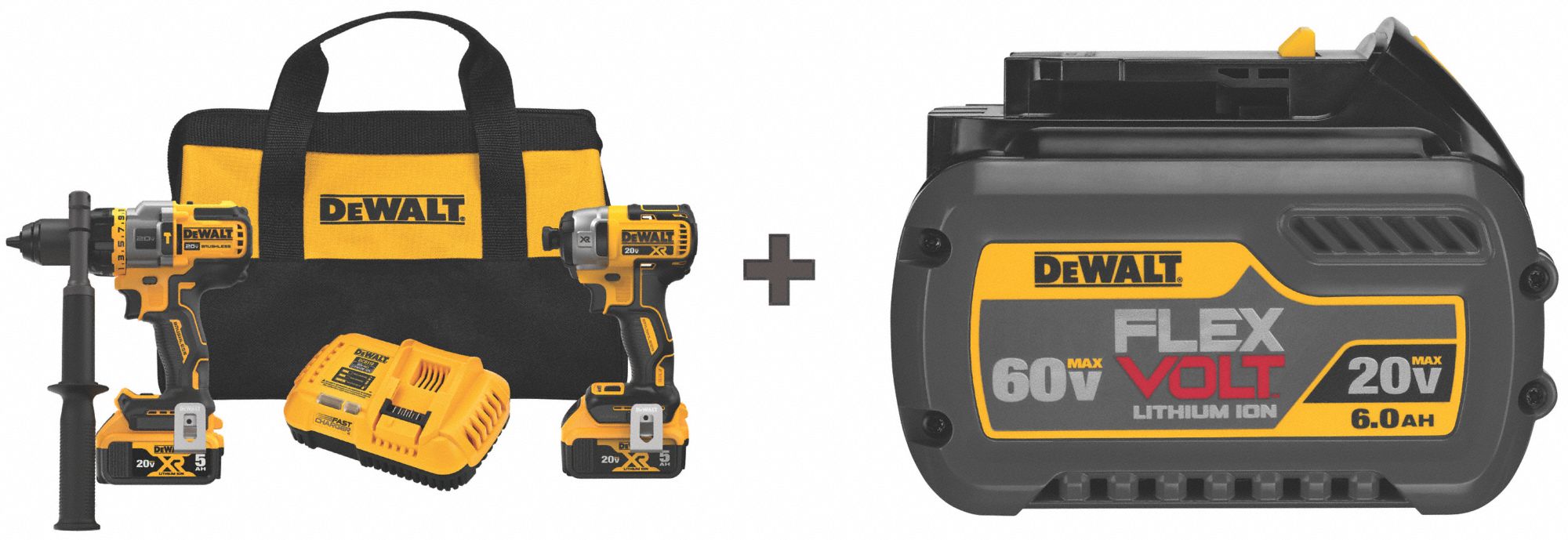 Cordless Combo Kit 20.0 V 2 Tools 3 Batt