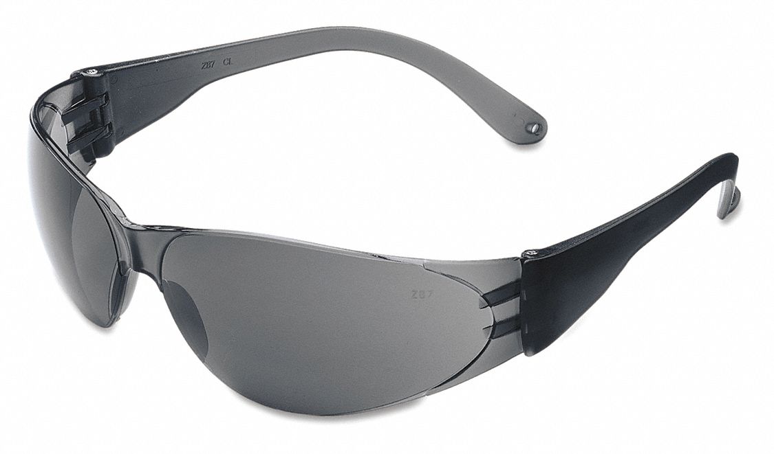Safety Glasses Black Frame Gray Lens