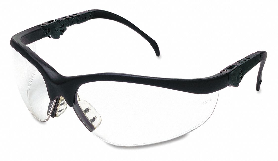 Safety Glasses Black Frame Clear Lens