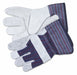 Gloves Leather Palm Large Gray PK12