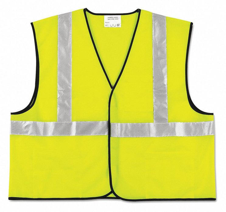 Vest Safety 2 Stripe Fluorescent Lime