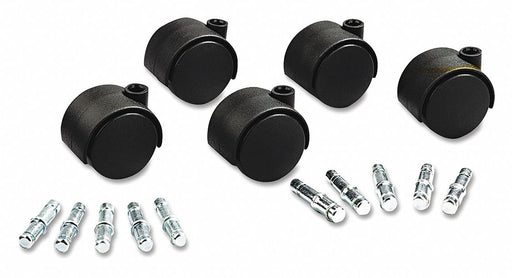 Caster Duet Dlx Sft Black PK5