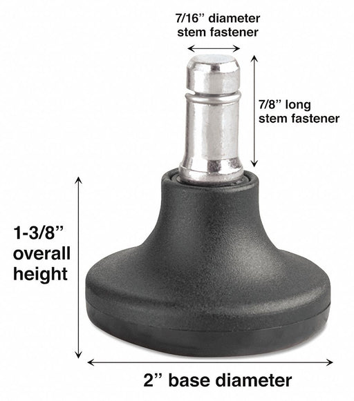 Caster Low Profile Bel G Black PK5