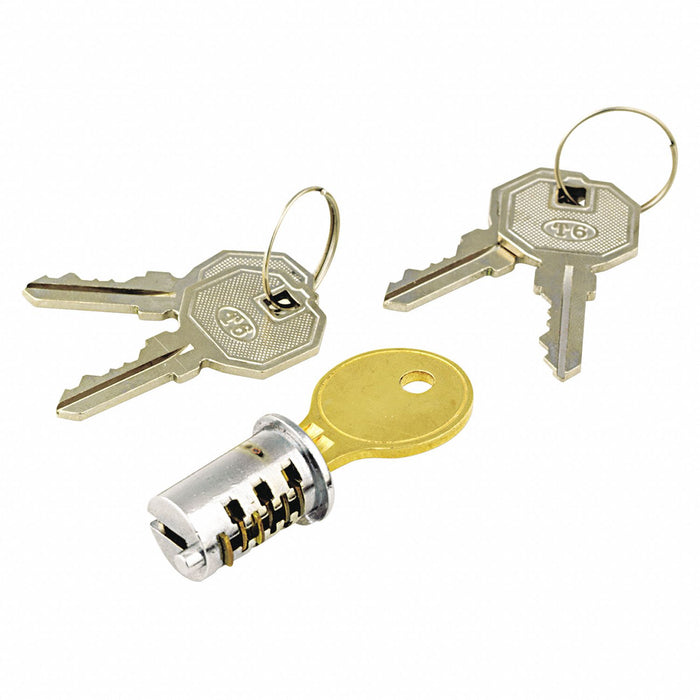 Lock Core Metal Pedestals Chrome Set