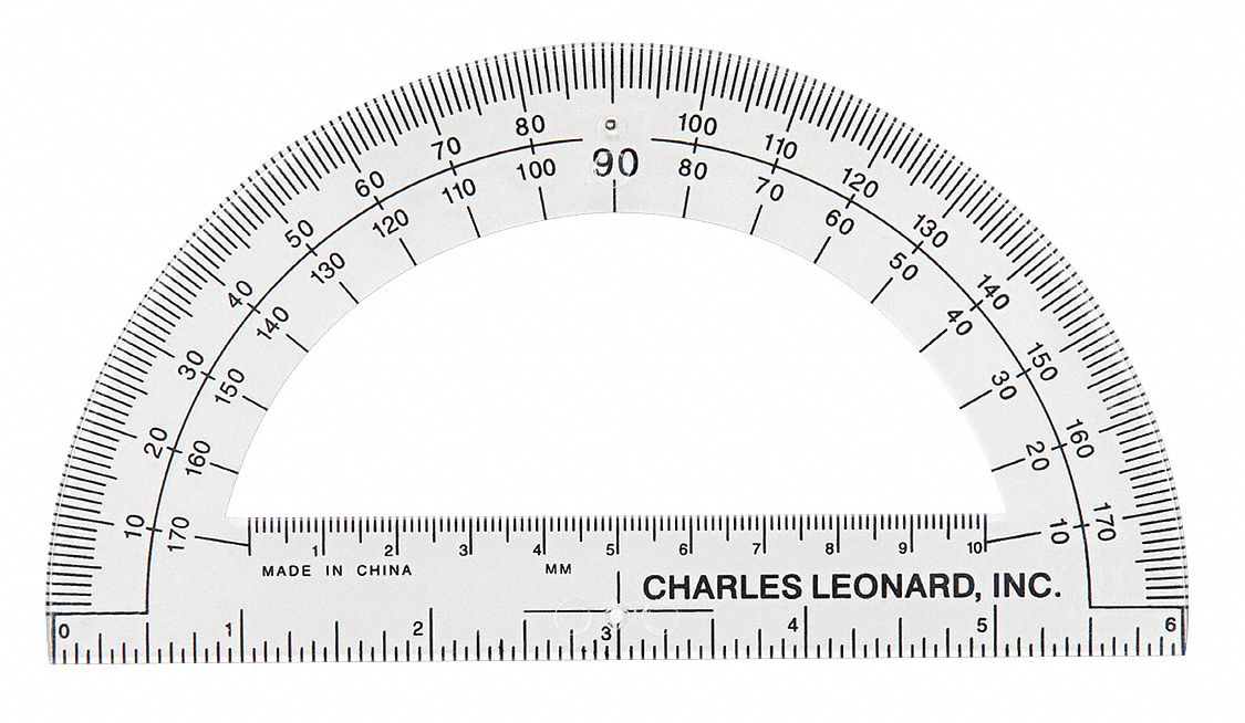 Protractor 6 Plastic Clear PK12