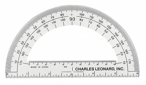 Protractor 6 Plastic Clear PK12