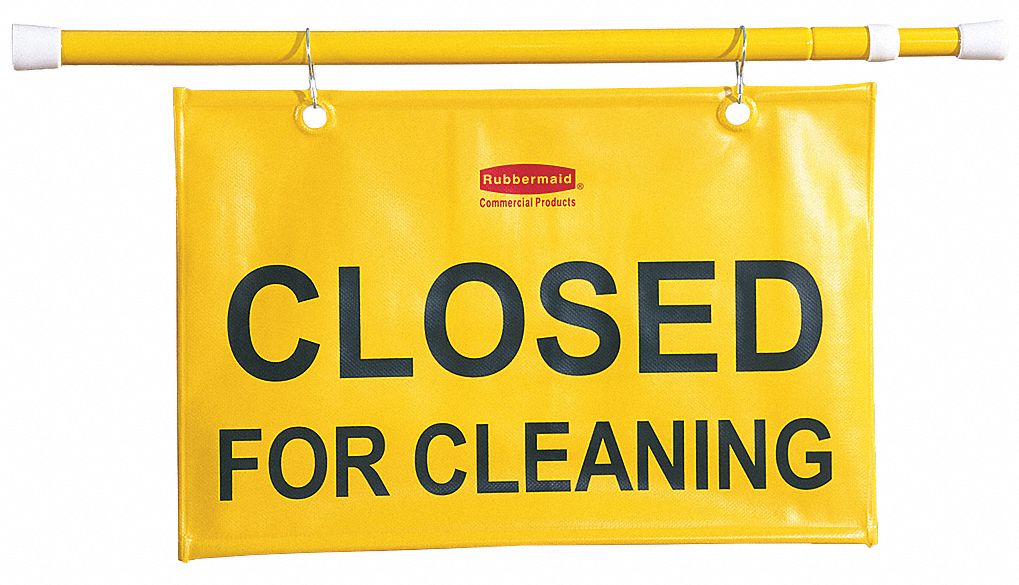 Safety Sign Closed for Cleaning 13in H